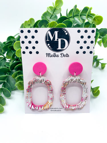 All That Shimmers *STUD ONLY* Circle and Scallop Donut Dangle Earrings (#211)