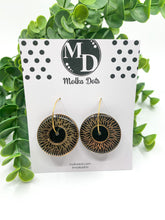 Load image into Gallery viewer, Black &amp; Gold Hoop Earrings (#047)