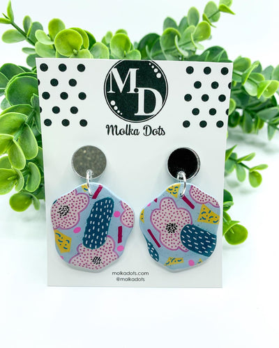 Faussie 2.0 Circle and Puddle Dangle Earrings (#859)